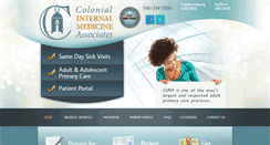 Desktop Screenshot of colonialinternalmedicine.com