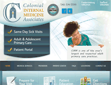 Tablet Screenshot of colonialinternalmedicine.com